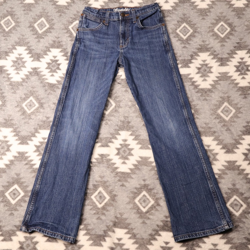 Wrangler Retro Relaxed Bootcut Boys Jeans Size 12 Reg Blue Medium Wash 112367889